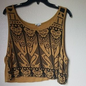 I love H81 brown crop top